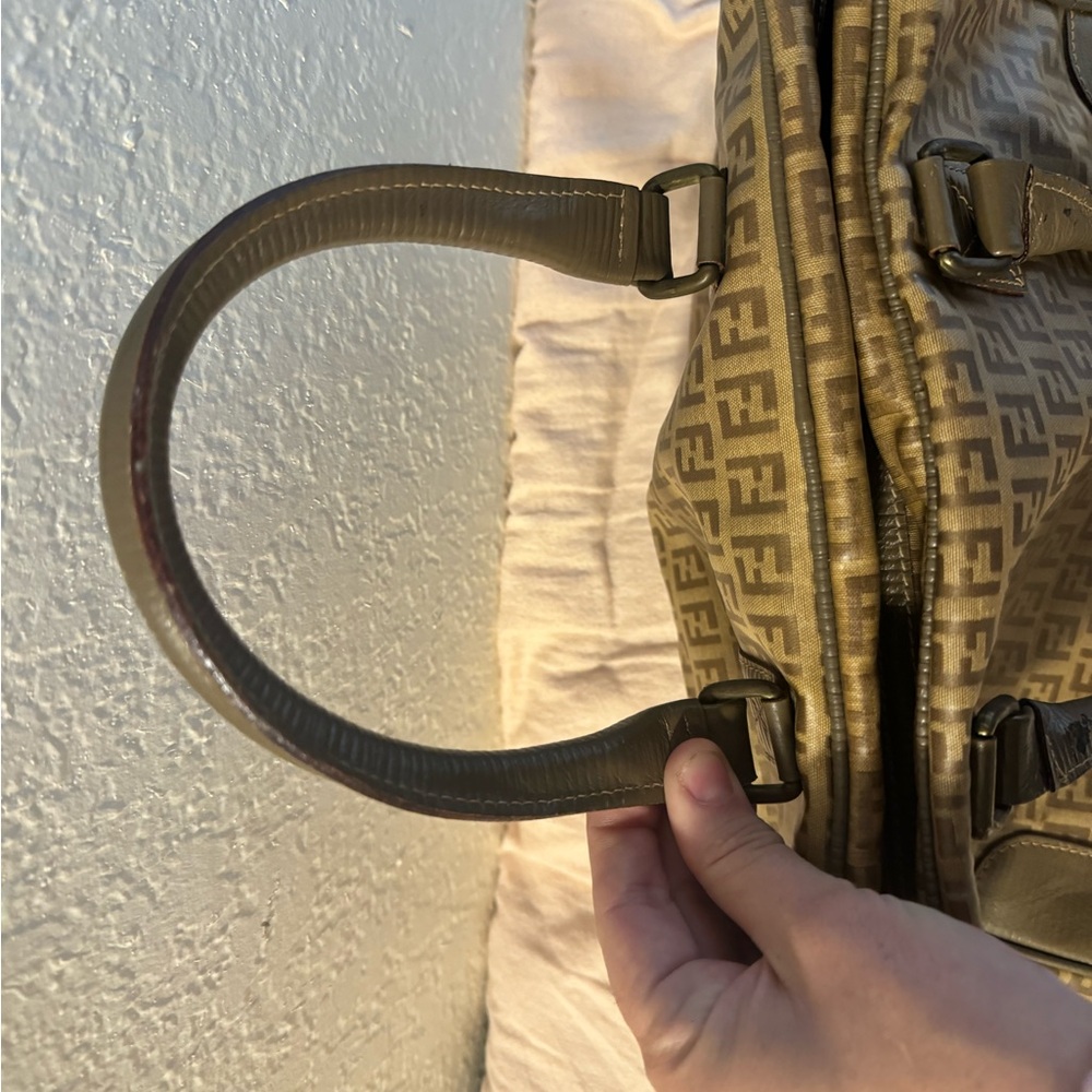 Fendi Brown and Tan Handbag Boston bag VINTAGE EXCELLENT CONDITION - Picture 6 of 11